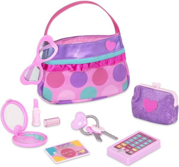 Play Circle by Battat Princess Purse Style Set Pretend Play Multicolor Handbag