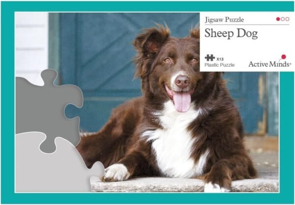 Active Minds 13 Piece Sheep Dog Jigsaw Puzzle Specialist Alzheimers/Dementia Activities &