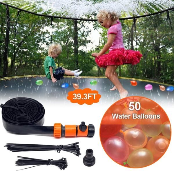U-Tote Trampoline Sprinkler for Kids, Outdoor Trampoline Water Sprinkler Yard Toys for