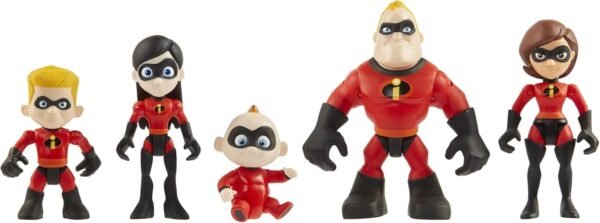The Incredibles 2 Family 5-Pack Junior Supers Action Figures, Approximately 3 Tall