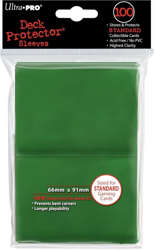 Ultra-Pro Sleeves New Standard Green Deck Protectors 100 Kit Toy