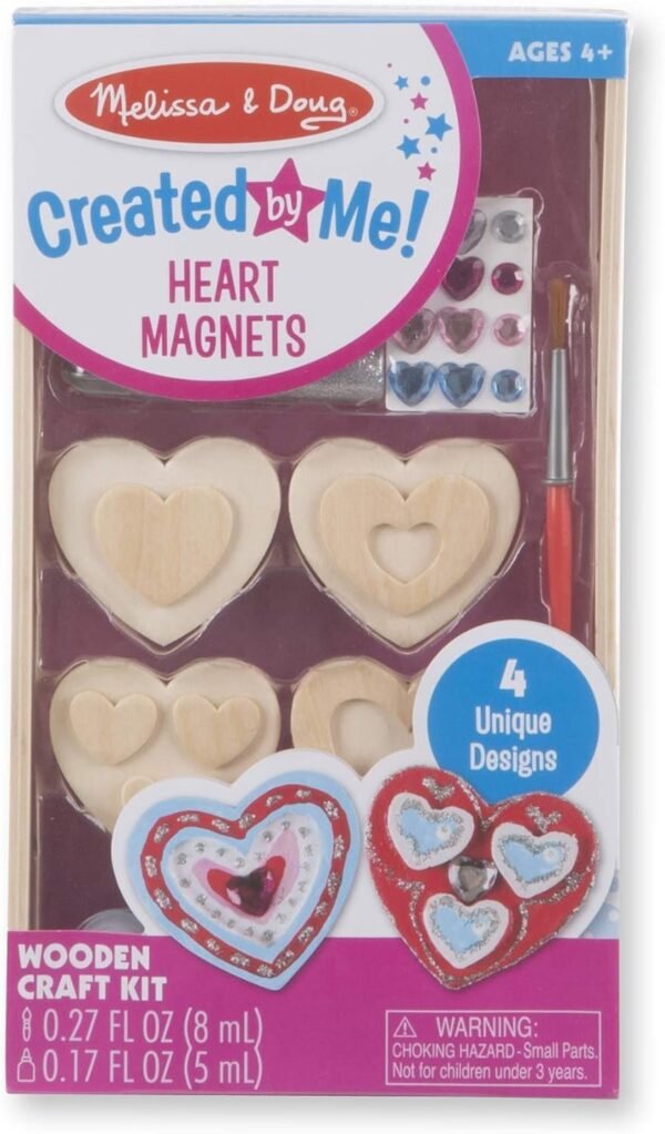 Melissa & Doug Wooden Heart Magnets Craft Kit Toy Fun
