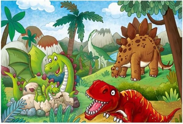100 Pieces Puzzles for Kids Ages 3-8, Dinosaur World Jigsaw Puzzles, Educational