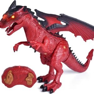 FUN LITTLE TOYS Remote Control Dinosaur Toys, 17 x 10.6 Electronic Walking