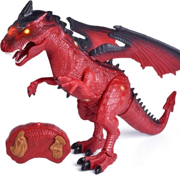 FUN LITTLE TOYS Remote Control Dinosaur Toys, 17 x 10.6 Electronic Walking
