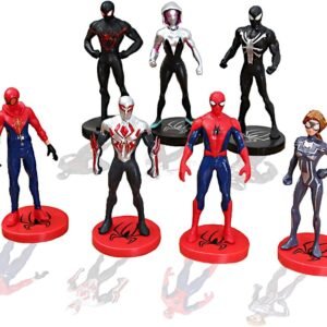 YongEnShang 7 Pieces Mini Super Heroes Action Figures,Spider-ManInto The Spider-Verse Toy Sets