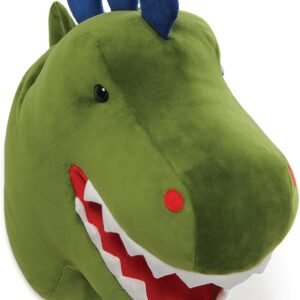 GUND Chomper Plush Dinosaur Head Stuffed Animal Hanging Wall Dcor, Green, 15