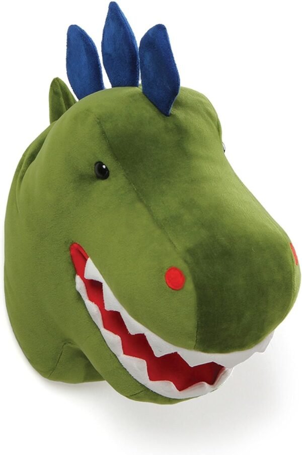 GUND Chomper Plush Dinosaur Head Stuffed Animal Hanging Wall Dcor, Green, 15
