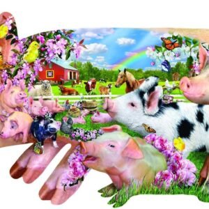 Pig Farm Shaped 800 pc Jigsaw Puzzle by SunsOut Kit