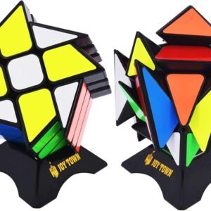 JoyTown Speed Cube Set of 2 Bundle Pack Windmill Cube Magic Puzzle,