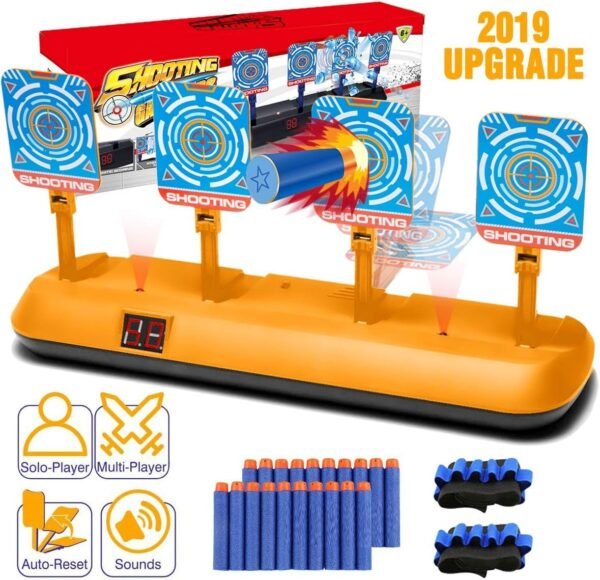 Snorain Gun Targets,Electronic Scoring Auto Reset Shooting Digital Target for Nerf Guns