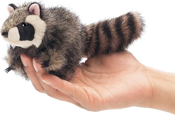 Folkmanis Mini Raccoon Finger Puppet Kit Toy Fun Kids Pack