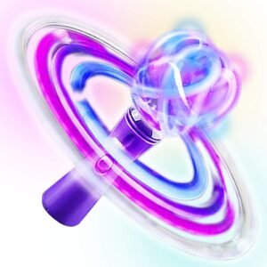 ArtCreativity Light Up Galaxy Orbiter Wand - 9 Inch LED Electronic Spin