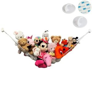Large Stuffed Animal Toy Hammock - NO Drilling, 3M Adhesive Hooks -