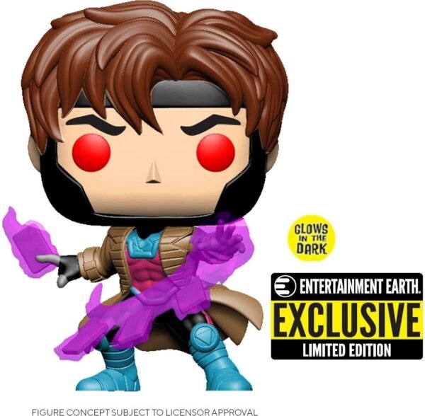 Pop Exclusive X-Men Gambit Glow-in-The-Dark Vinyl Figure Kit Toy Fun