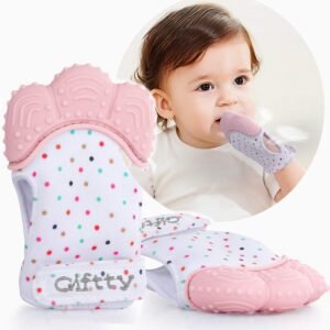 2020 New Multiple Breathable Baby Teething Mittens, Teething Glove for Baby, Smiling