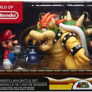 Nintendo Super Mario Bowser Vs Mario Diorama Figure 3 Pack
