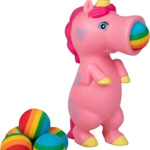 Hog Wild Pink Unicorn Popper Toy - Shoot Foam Balls Up to