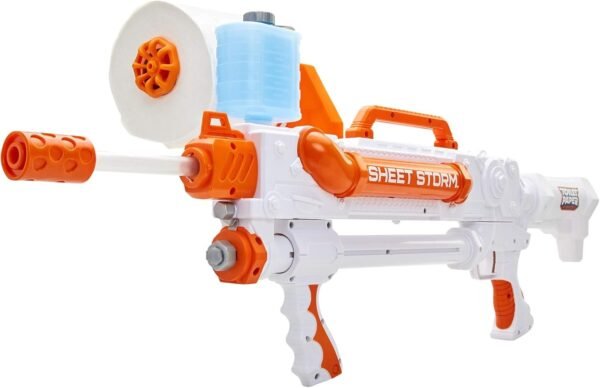 Toilet Paper Blasters Sheet Storm, Toy Blaster Shoots Rapid Fire TP Spitballsup