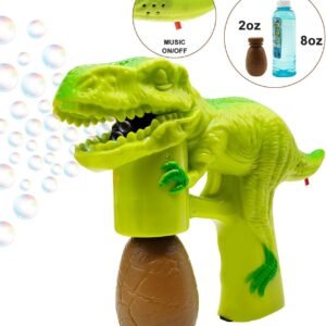 Bubble Gun Bubbles for Toddlers Dinosaur Bubble Blower with 8 oz Bubbles