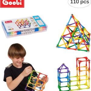Goobi 110 Piece Construction Set Building Toy Active Play Sticks STEM Learning