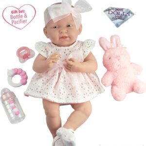 JC Toys La Newborn All-Vinyl-Anatomically Correct Real Girl 15 Doll in White