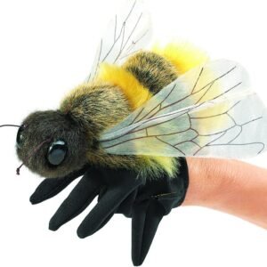 Folkmanis Honey Bee Hand Puppet, Yellow, Black 3028 Kit Toy
