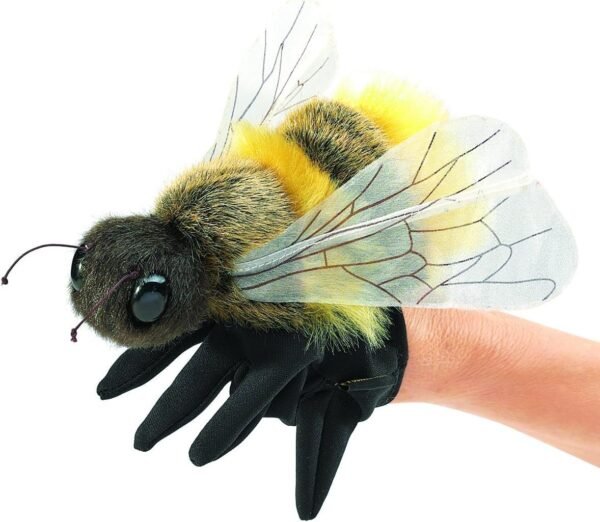 Folkmanis Honey Bee Hand Puppet, Yellow, Black 3028 Kit Toy
