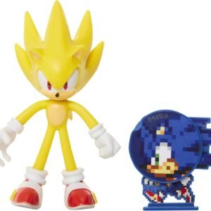 Sonic The Hedgehog Collectible Super Sonic 4 Bendable Flexible Action Figure with