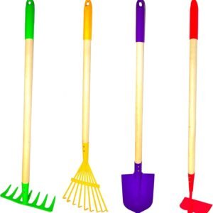 G & F Products JustForKids Kids Garden Tool Set Toy, Rake, Spade,