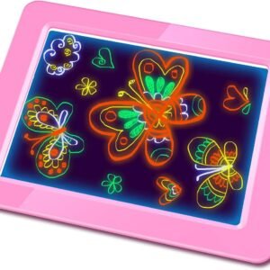 Hzran Crazy Disco Neon Light Up Glow Board-Drawing Magic Board - Writing