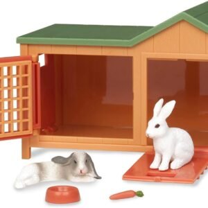 Terra by Battat Bunny Hutch Bunny Rabbit Toy Animal Figure Playset for