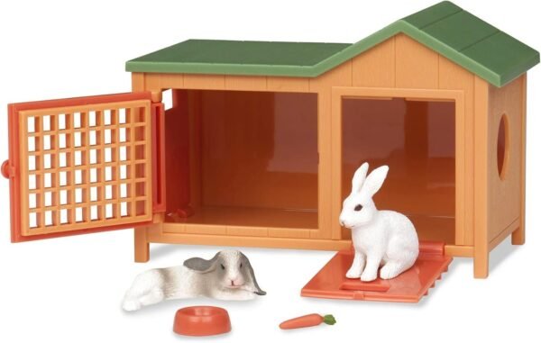 Terra by Battat Bunny Hutch Bunny Rabbit Toy Animal Figure Playset for