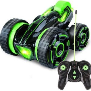 SZJJX Stunt RC Car Five Wheels Remote Control Car Vehicle with LED