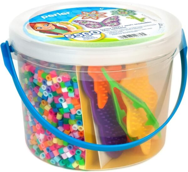 Perler Sunny Days Bright Color Fuse Bead Bucket, 5504 pcs
