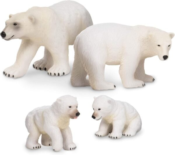 Terra by Battat Polar Bear Family - Polar Bear Animal Toys for