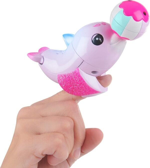 WowWee Fingerlings Baby Light-Up Dolphin - Jules Pink - Interactive Toy
