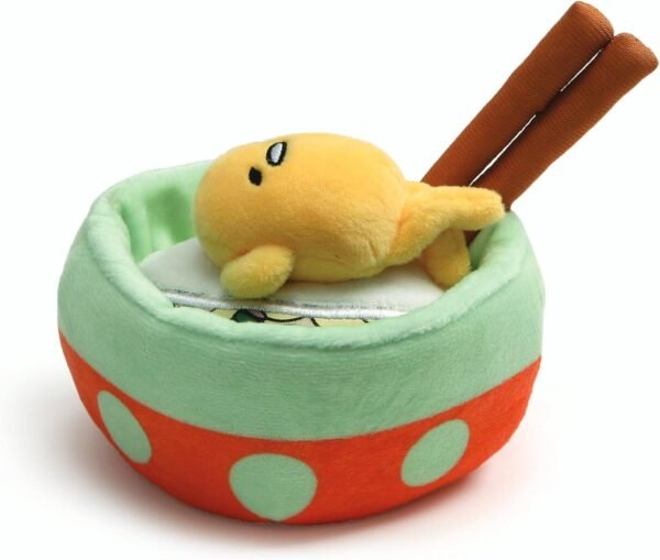 GUND Sanrio Gudetama Lazy Egg Noodle Bowl with Chopsticks Stuffed Animal Plush,