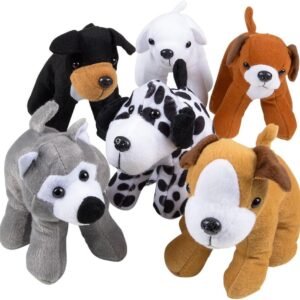 Bedwina Plush Puppy Dogs - Pack of 12 6 Inches Tall Stuffed