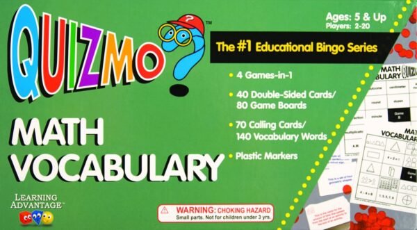 Learning Advantage QUIZMO Math Vocabulary - Math Games for Kids - in-Home