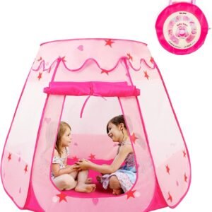 KIDAMI Princess Pop Up Tent for Toddlers and Girls No Assembly Required,