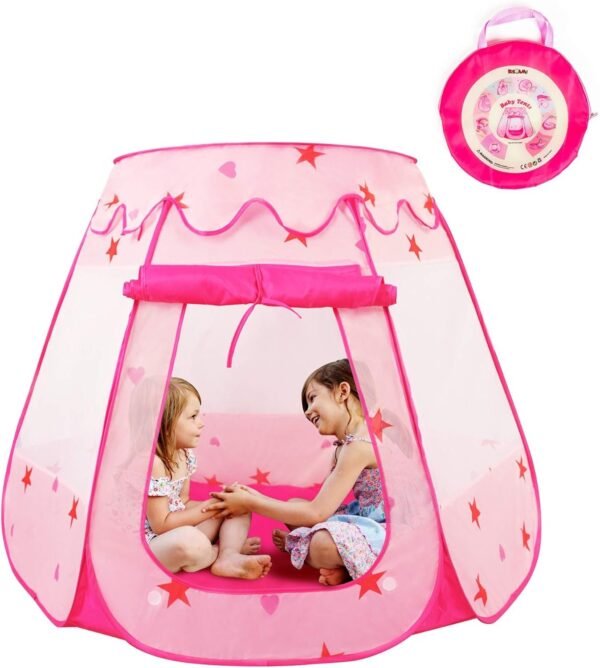KIDAMI Princess Pop Up Tent for Toddlers and Girls No Assembly Required,