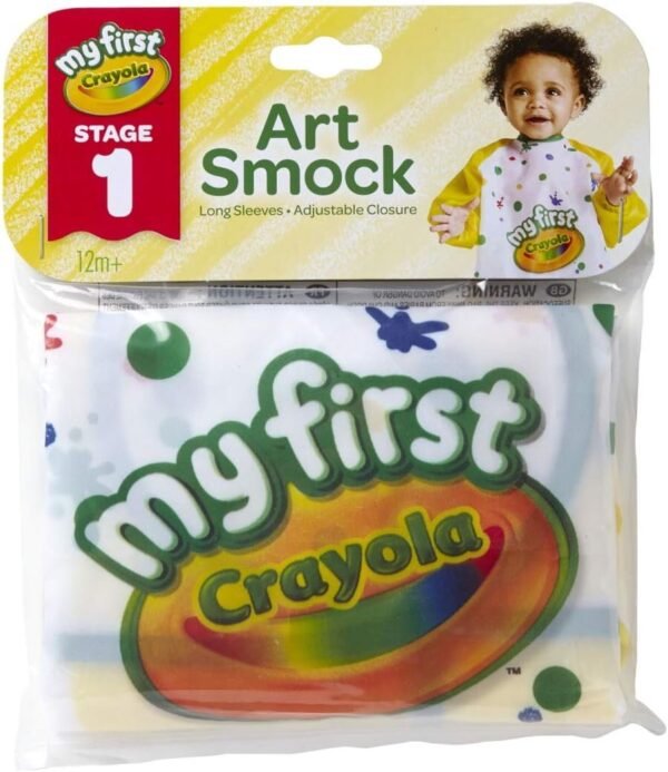 Crayola Art Smock for Toddlers, Painting Apron, Waterproof Bib, Age 12 Months