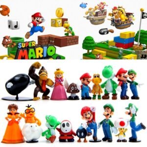 TOYFORU 18 Pcs Super Mario Brothers Birthay Cake Toppers, Super Mary Princess,