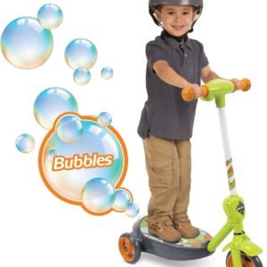 Huffy Kid Toy 6V 2 in 1 Bubble Scooter Dragons Toy, Green