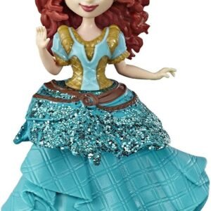 Disney Princess Merida Collectible Doll with Glittery Blue & Gold One-Clip Dress,