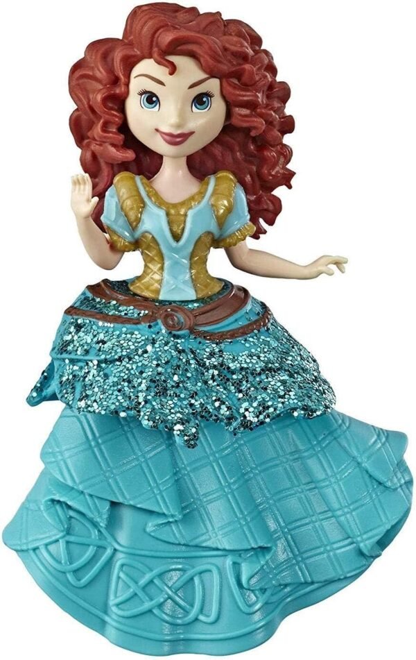 Disney Princess Merida Collectible Doll with Glittery Blue & Gold One-Clip Dress,