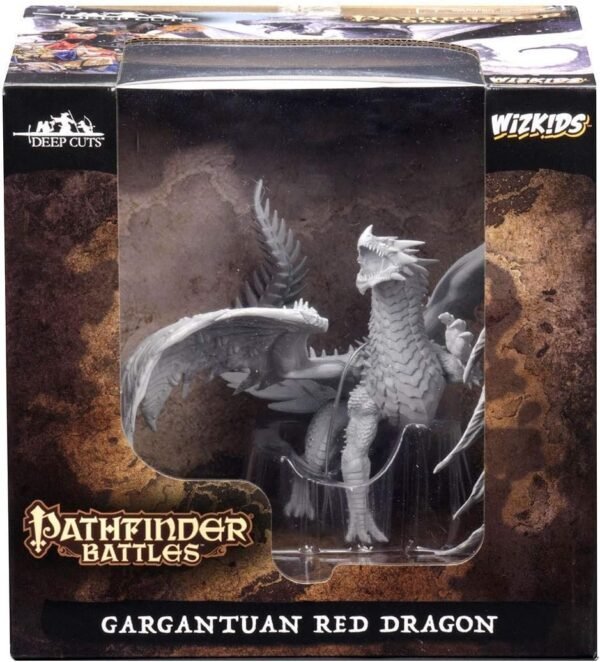 WizKids Pathfinder Battles Deep Cuts Unpainted Miniatures Gargantuan Red Dragon