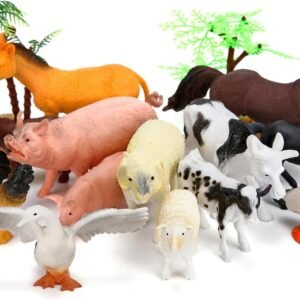 BOLMAZ Farm Animals Figures Toys, 26PCS Realistic Jumbo Plastic Farm Figurines Playset