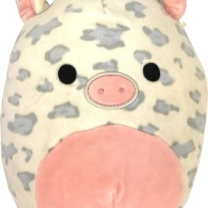 Squishmallows Pig Plush 8 inch White Grey Pink Kit Toy